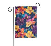 WHJDPP Among the Flowers Drapeaux de jardin imprimés 30,5 x 45,7 cm pour décoration de cour avec une largeur de poteau de 3 cm (drapeau uniquement, mât non inclus)