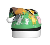 WHJDPP Animal Party under the flower tree Picture Christmas Hat for Adult for Christmas Halloween New Year Soldes Promotions