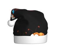 WHJDPP Ants eating Colorful Chocolate Beans Picture Chapeaux de Noël en peluche pour hommes et femmes, chapeaux de Noël pour adultes pour le Nouvel An