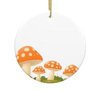 WHJDPP Arbres de Noël en céramique à suspendre avec inscription « Mushrooms All Over The Hills » pour décoration de magasins, portes et fenêtres