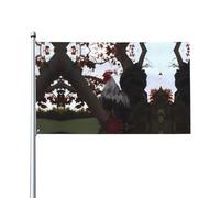 WHJDPP BackYard Chickens Prints Drapeaux décoratifs d'extérieur de 0,9 x 1,5 m - Bannière en polyester de haute qualité pour cour, terrasse et présentations festives