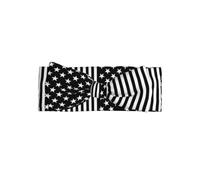 WHJDPP Bandeau bébé avec nœud imprimé drapeau américain noir et blanc - Accessoire doux et extensible pour séance photo et fête prénatale