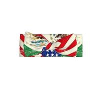 WHJDPP Bandeau pour bébé avec nœud imprimé drapeau américain mexicain - Accessoire doux et extensible pour séance photo et fête prénatale