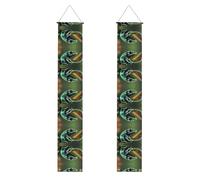 WHJDPP Bannière de porche à motif caméléon pour remise de diplôme - Robuste, durable, lavable et réutilisable, décoration de remise de diplôme pour fêtes, cérémonies, portes d'entrée
