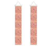 WHJDPP Bannière de porche à motif cœur rouge et fleurs - Robuste, durable, lavable et réutilisable, décoration de remise de diplôme pour fêtes, cérémonies, portes d'entrée