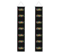 WHJDPP Bannière de porche à motif de fleurs graffitis - Robuste, durable, lavable et réutilisable, décoration de remise de diplôme pour fêtes, cérémonies, portes d'entrée