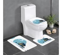 WHJDPP Big Moon Lot de 3 tapis de bain antidérapants et durables à séchage rapide Motif petite maison