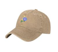 WHJDPP Black Morning Glory on The Moon Picture Washed Cowboy Casquette de baseball pour adultes - Chapeau élégant et respirant, naturel, Taille unique