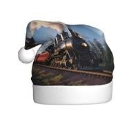 WHJDPP Bonnet de Noël pour adulte Motif locomotive à vapeur Idéal pour une utilisation à long terme
