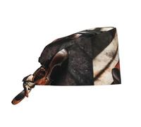 WHJDPP Bonnet de travail avec imprimé violon à la lumière du soleil pour femme et homme, réglable, absorbant la transpiration, respirant, noir