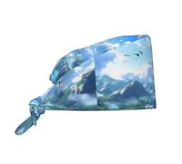 WHJDPP Bonnet de travail avec oiseaux volant dans le ciel pour femme et homme, réglable, absorbant la transpiration, respirant, noir