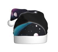 WHJDPP Brilliant Pearl Planet Prints Bonnet de Noël pour adulte Design doux, léger et moelleux pour homme et femme