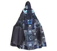 WHJDPP Cape à capuche imprimée Cabin of the Future pour Halloween, jeux de rôle et fêtes costumées - Confortable et durable