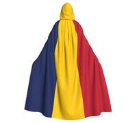 WHJDPP Cape à capuche imprimée drapeau du Tchad pour adulte avec nœud papillon pour fête costumée, cosplay