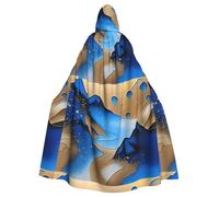 WHJDPP Cape à capuche imprimée Rivière et Montagnes pour adulte - Très grande cape à capuche sans fermeture éclair