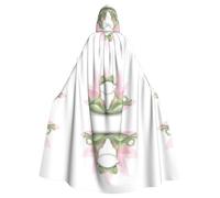 WHJDPP Cape à capuche mignonne et amusante pour adulte - Motif grenouille faisant du yoga - Super grande cape à capuche sans fermeture éclair