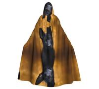 WHJDPP Cape à capuche pour adulte avec image de berger allemand noir - Super grande cape à capuche sans fermeture éclair