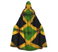 WHJDPP Cape à capuche pour adulte avec image de vieux drapeau jamaïcain - Très grande cape à capuche sans fermeture éclair