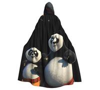 WHJDPP Cape à capuche pour adulte avec imprimé pandas, sans fermeture éclair, confortable et durable pour les jeux de rôle