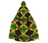 WHJDPP Cape à capuche pour adulte avec imprimé vieux drapeau jamaïcain - Très grande cape à capuche sans fermeture éclair