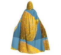 WHJDPP Cape à capuche pour adulte avec nœud papillon et motif gouttes d'eau citron, pour fêtes costumées, cosplay