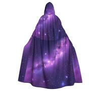 WHJDPP Cape à capuche pour adulte avec nœud papillon - Motif River Of Stars - Violet