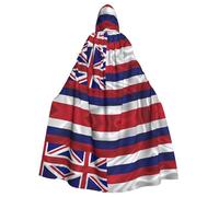 WHJDPP Cape à capuche pour adulte Motif drapeau d'Hawaï Image américaine - Très grande cape à capuche sans fermeture éclair