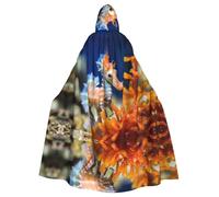 WHJDPP Cape à capuche pour adulte Motif hippocampe sur corail