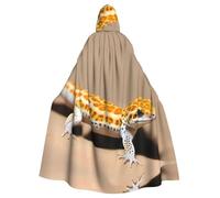 WHJDPP Cape à capuche pour adulte Motif léopard sable Gecko Halloween - Très grande cape à capuche sans fermeture éclair