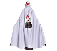 WHJDPP Cape à capuche pour adulte Panda portant l'image du Père Noël Halloween - Super grande cape à capuche sans fermeture éclair