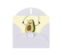 WHJDPP Carte de vœux blanche avec corde à sauter avocat 10,2 x 15,2 cm pour Noël, anniversaire d'enfant, Saint-Valentin, anniversaire de mariage et invitations de fête