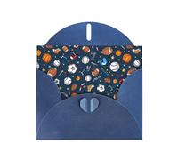 WHJDPP Carte de vœux bleue avec impression de baseball, basket-ball, football, hockey - 10,2 x 15,2 cm - Pour Noël, anniversaire d'enfant, Saint-Valentin, anniversaire de mariage et invitations de