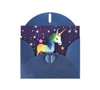 WHJDPP Carte de vœux bleue avec impression étoile 10,2 x 15,2 cm pour Noël, anniversaire d'enfant, Saint-Valentin, anniversaire de mariage et invitations de fête