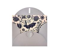 WHJDPP Carte de vœux grise avec motif chauve-souris imprimée 10,2 x 15,2 cm pour Noël, anniversaire d'enfant, Saint-Valentin, anniversaire de mariage et invitations de fête