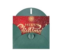 WHJDPP Carte de vœux « Merry Christmas too » vert foncé avec impression de 10,2 x 15,2 cm pour Noël, anniversaire d'enfant, Saint-Valentin, anniversaire de mariage et invitations de fête