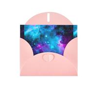 WHJDPP Carte de vœux rose avec motif ciel étoilé violet pour Noël, anniversaire d'enfant, Saint-Valentin, anniversaire de mariage et invitations de fête 10,2 x 15,2 cm