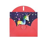 WHJDPP Carte de vœux rouge avec impression étoile 10,2 x 15,2 cm pour Noël, anniversaire d'enfant, Saint-Valentin, anniversaire de mariage et invitations de fête