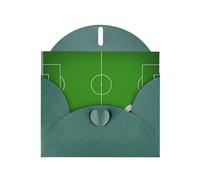 WHJDPP Carte de vœux vert foncé avec impression ballon de football pour Noël, anniversaire d'enfant, Saint-Valentin, anniversaire de mariage et invitations de fête Vert foncé 10,2 x 15,2 cm