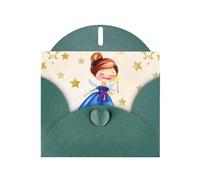 WHJDPP Carte de vœux vert foncé avec impression étoile féérique 10,2 x 15,2 cm pour Noël, anniversaire d'enfant, Saint-Valentin, anniversaire de mariage et invitations de fête