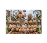 Whjdpp Casse-tête de 1 000 pièces en bois éducatif intellectuel à motif de noix d'écureuil, puzzles amusants pour soulager le stress