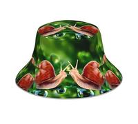 WHJDPP Chapeau bob réfléchissant motif escargot animal unisexe léger respirant pliable noir