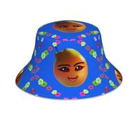 WHJDPP Chapeau bob réfléchissant Smiley Jaune Poire Imprimé pour Homme et Femme pour Voyage, Camping, Activités de Plein Air