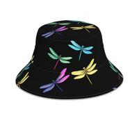 WHJDPP Chapeau bob réfléchissant The Four Dragonfly Brothers Impression pour homme et femme pour voyage, camping, activités de plein air Noir