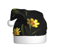WHJDPP Chapeau de Noël accrocheur avec petites fleurs jaunes pour adulte Convient pour Halloween, Noël et Nouvel An
