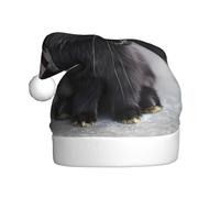 WHJDPP Chapeau de Noël Agile petit lapin noir pour adulte Convient pour Halloween, Noël et Nouvel An
