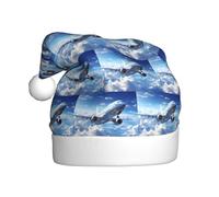 WHJDPP Chapeau de Noël avec image d'avion volant pour adulte pour Noël, Halloween, Nouvel An, soldes, promotions
