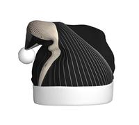 WHJDPP Chapeau de Noël avec imprimé courbes abstraites pour adulte, doux et moelleux, idéal pour une utilisation à long terme