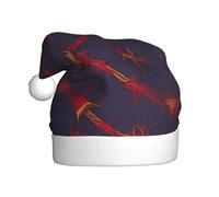 WHJDPP Chapeau de Noël avec imprimé croix et couronne d'épines pour adulte, doux et moelleux, idéal pour une utilisation à long terme