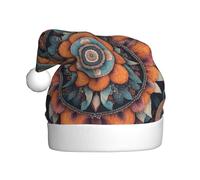 WHJDPP Chapeau de Noël bohème mandala coloré imprimé fleurs pour adultes célébrations festives comme cadeau pour homme et femme
