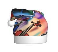 WHJDPP Chapeau de Noël coloré avec image de violon pour adulte, adapté pour Halloween, Noël et Nouvel An